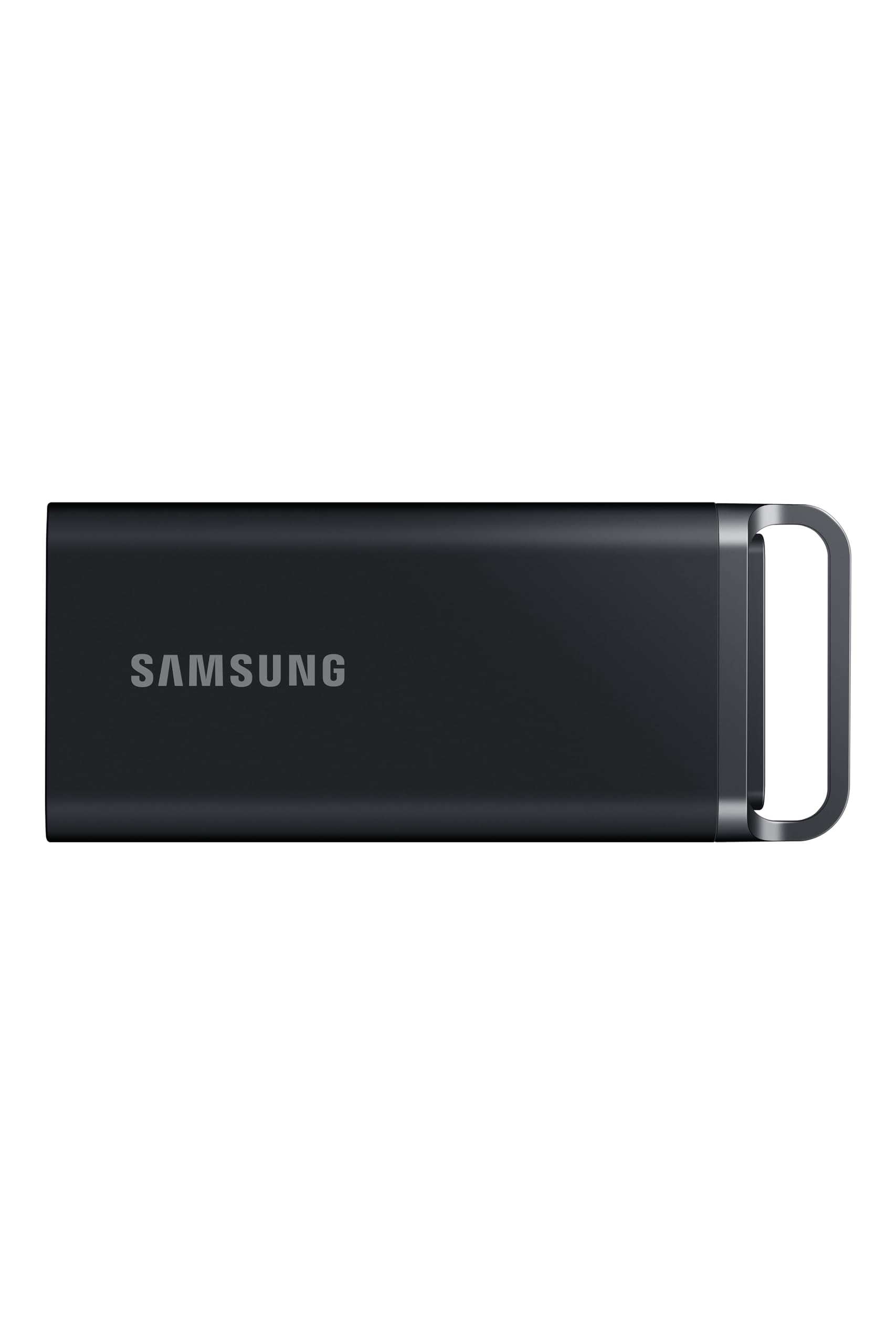 Samsung Portable SSD T5 EVO Externe USB-C SSD - 8 TB, schwarzes, kompaktes Rechteck. Schneller mobiler Datenspeicher zur Datenübertragung.