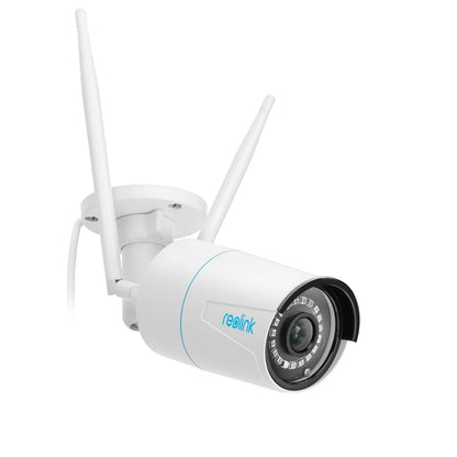 Reolink RLC-510WA WLAN Aussenkamera - 5MP Dual-Band. Weißes Bullet-Gehäuse zur 5MP WLAN-Aussenüberwachung.