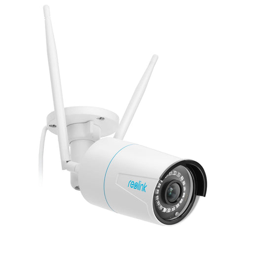 Reolink RLC-510WA WLAN Aussenkamera - 5MP Dual-Band. Weißes Bullet-Gehäuse zur 5MP WLAN-Aussenüberwachung.