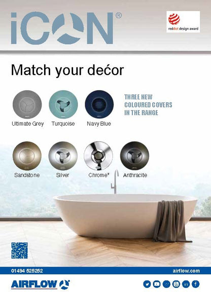 Airflow iCON 15 Badlüfter – geräuscharm, energiesparend 100mm