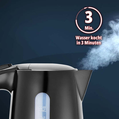 KHG Frühstücksset Wasserkocher & Toaster 2-teilig, schwarz