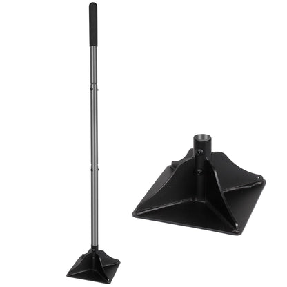 Walensee Stahlstampfer GS001 mit 122 cm Stahlgriff, 20,3 x 20,3 cm – Stahlkopf und Gummigriff