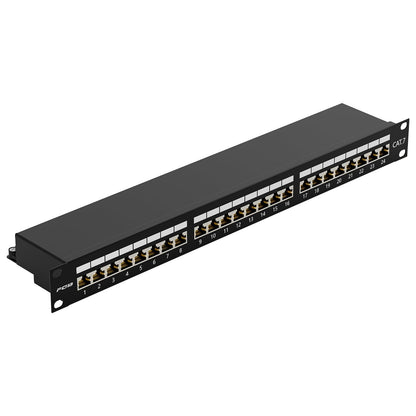 FGB CAT 7 Patchpanel 24 Port RJ45 - Geschirmt 19 Zoll