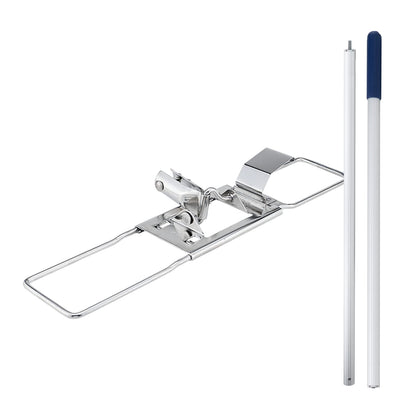 Ha-Ra Bodenexpress 42cm Bodenwischer – Edelstahl Alu-Stiel, rechteckig, silberfarben. Zur effizienten Bodenreinigung.