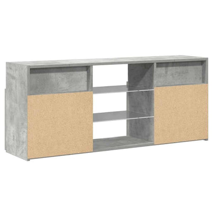 vidaXL TV Schrank Betongrau LED - Lowboard 120cm