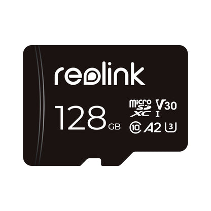 Reolink microSDXC Speicherkarte 128 GB, UHS-I U3, V30, A2, 100 MB/s zur Aufzeichnung mit Überwachungskameras