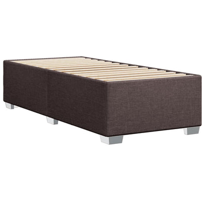 vidaXL Polsterbett Einzelbett - Dunkelbraun 100x200cm Stoff