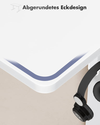 Devoko Elektrischer Steh-Sitz Bürotisch 140x60 cm Weiss