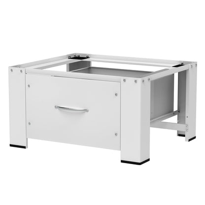 Herrselsam 2x Waschmaschinen Untergestell m. Schublade 63x54 cm Weiss