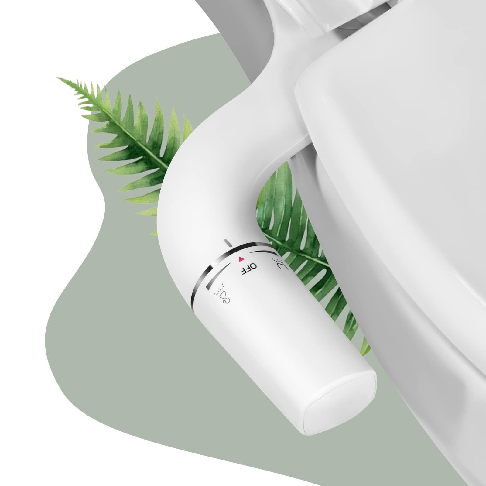 SAMODRA Bidet Aufsatz B007, Doppeldüse, nicht elektrisch, Kaltwasser – ultraschlank aus ABS-Kunststoff