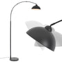 LuminexDesigns Bogenlampe Stehlampe Wohnzimmer - Schwarz. Schwarze Bogenlampe zur flexiblen Zusatzbeleuchtung im Wohnzimmer.