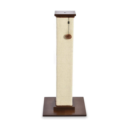 Amazon Basics Hoher Katzenkratzbaum gross - Holz, 89cm Höhe