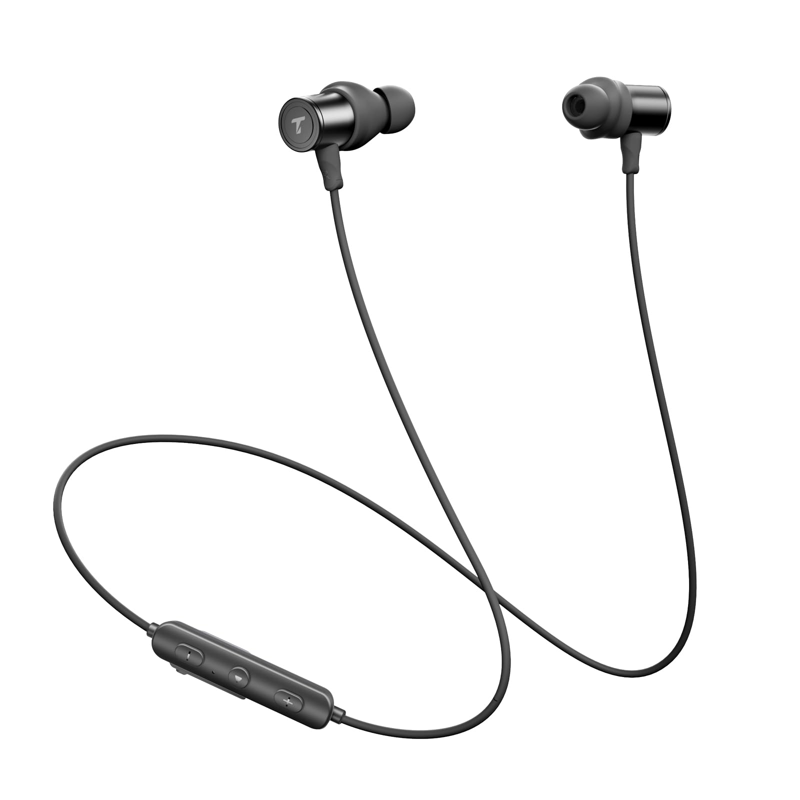 truefree HD-100 Bluetooth In-Ear Kopfhörer mit Nackenbügel, IP67 – magnetische Ohrhörer, Silikon-Ohrstöpsel, für Sport