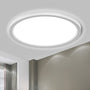 LQWELL LED Deckenleuchte IP44 rund, 36W 6000K 4320lm, Ø 400mm, flache Bauform mit mattiertem Lampenschirm