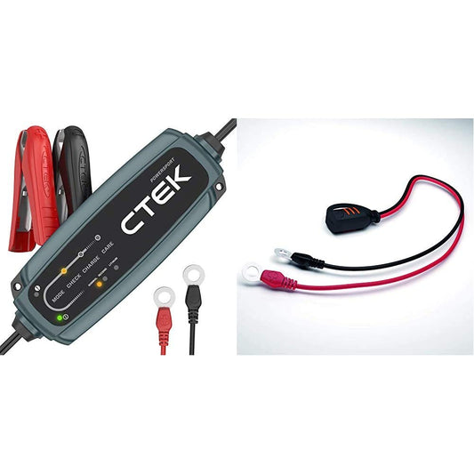 CTEK CT5 Powersport Batterieladegerät mit M8 Adapter – Schwarz. Lädt und erhält 12V Powersport-Batterien.