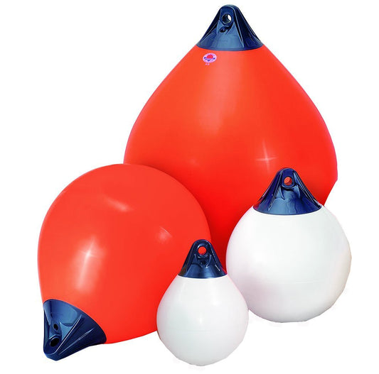 BOYA Polyform A-4 Grosse Robuste Schiffsboje - Weiss. Konische, weiße Fenderboje zur Positionsmarkierung und als Festmacherhilfe.