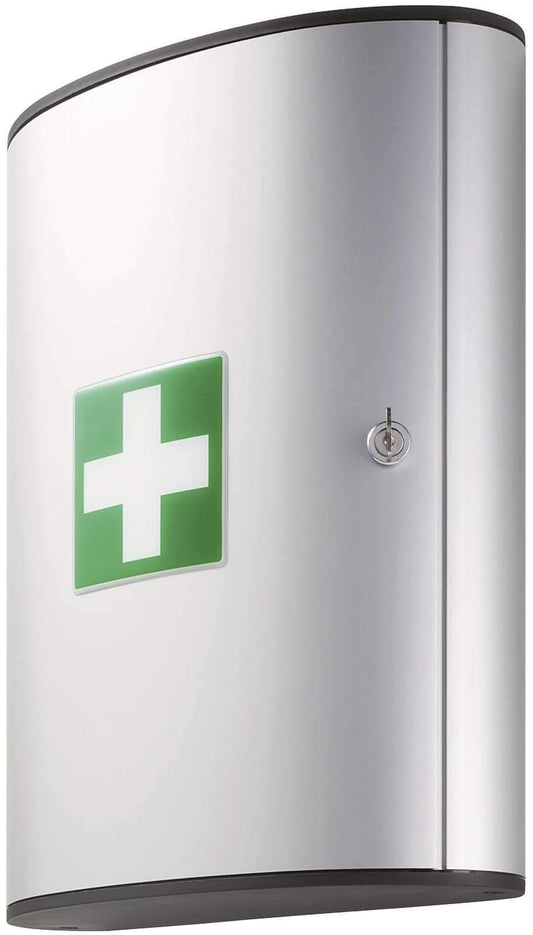 Durable Erste Hilfe Kasten L – Set Silber 197423. Silberner Erste-Hilfe-Kasten zur Aufbewahrung von Verbandsmaterial für Notfälle.