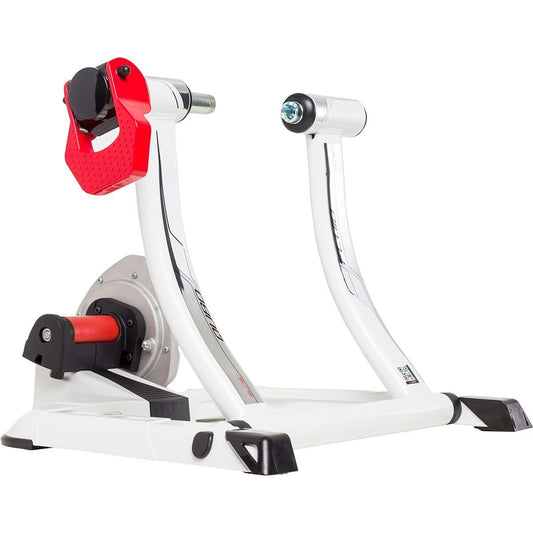 Elite Cubo Power Fluid 2012/2013 Rollentrainer. Kubischer Trainer in Silber/Weiss mit Fluid-Widerstand für Fahrrad-Heimtraining.