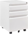 Rollcontainer Aktenschrank abschliessbar 39x50x62 cm weiss