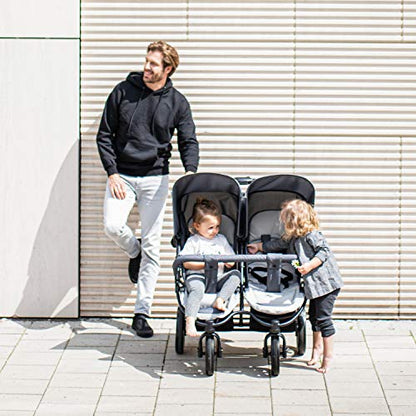 Hauck Roadster Duo SLX Zwillingswagen - Grau/Silber