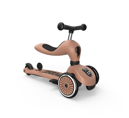 Scoot & Ride Highwaykick 1 Push and Go 2in1 Kinderroller Mocha