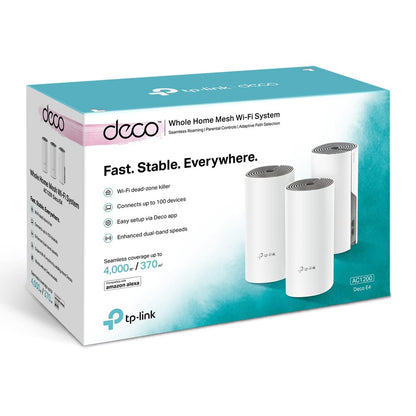 TP-Link Deco E4 Mesh WLAN System AC1200 - 3er Pack Weiss