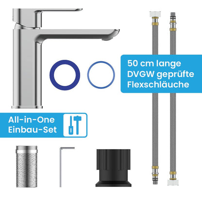 Bächlein Mizarela Bad Einhebelmischer - Chrom, flacher Auslauf