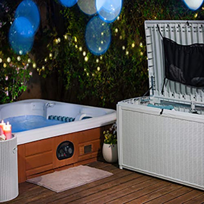 Koll Living Auflagenbox Kissenbox – 511L, Wasserdicht, Rattanoptik