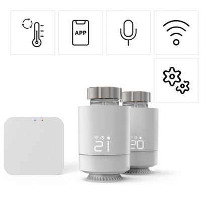 Hama Smartes Heizkörperthermostat Starter-Set 2 St. mit Hub, Weiss