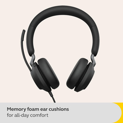 Jabra Evolve2 40 SE Kabel Stereo Headset - MS Teams USB-A Schwarz
