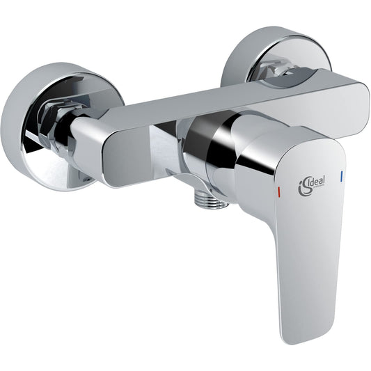 Ideal Standard Ceraplan III B0716AA Brausearmatur Aufputz - Chrom. Glänzende Aufputz-Armatur steuert Wasserfluss und Temperatur für die Dusche.