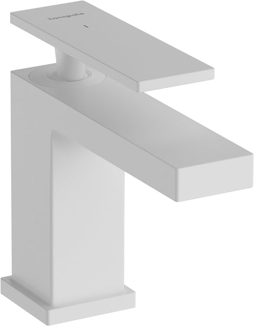 hansgrohe Tecturis E Waschtischarmatur in Mattweiss. Diese Armatur mit festem Auslauf ermöglicht die Kaltwasserabgabe am Waschtisch.