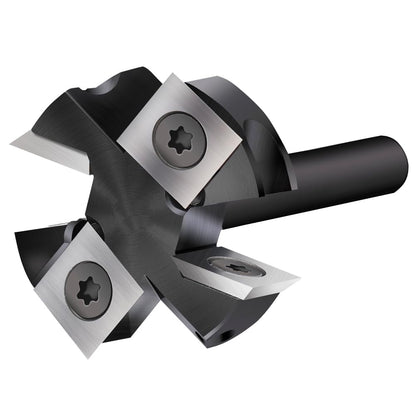 BALUGAEA Planfräser 8 mm Schaft 38,1 mm mit 4 HM-Wendeplatten