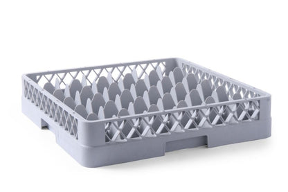 HENDI Gläserkorb 25 Fächer 50x50cm – Grau, 2er-Pack