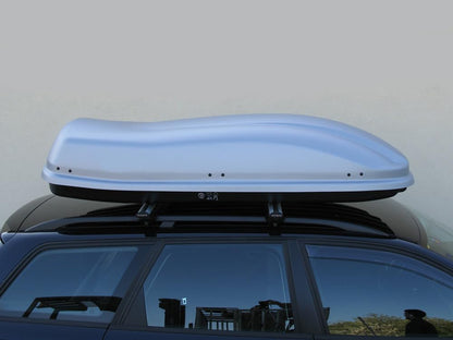 Farad Marlin 480L Dachbox Grau – Doppelöffnung, Zentralverriegelung