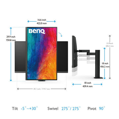 BenQ PD3205UA 32 Zoll UHD Design Monitor Ergo-Arm