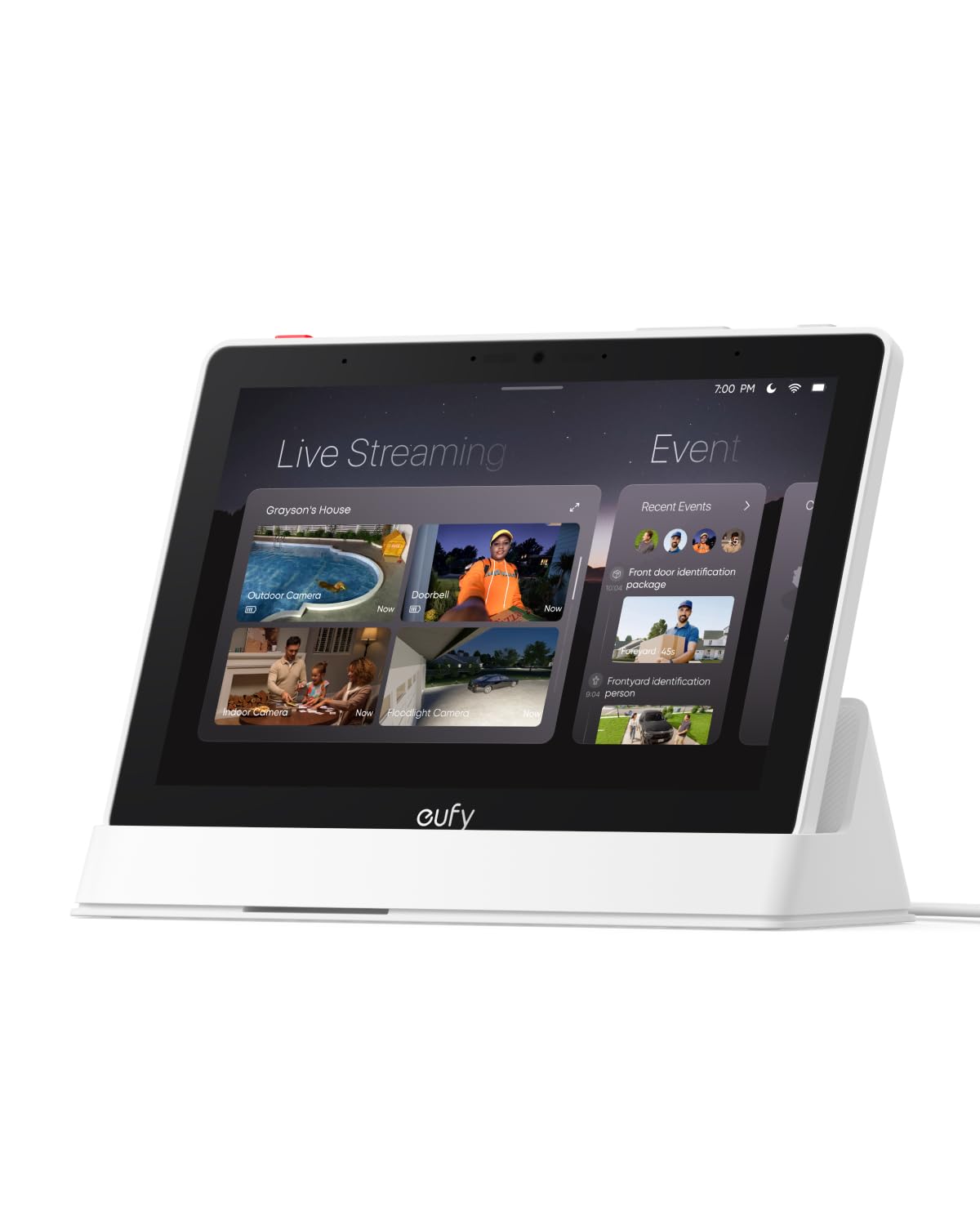 eufy Smart Display Smart Home Hub Bedienfeld – 8 Zoll. Schwarzes Touchscreen für zentrale Smart Home Steuerung.