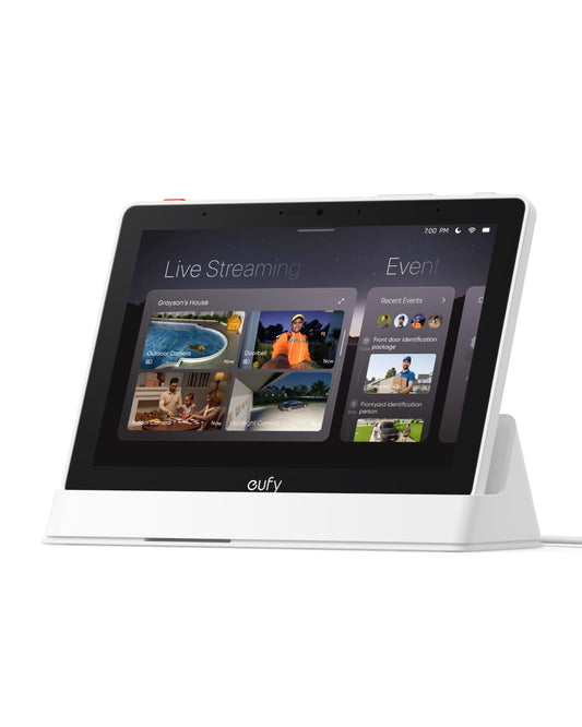 eufy Smart Display Smart Home Hub Bedienfeld – 8 Zoll. Schwarzes Touchscreen für zentrale Smart Home Steuerung.