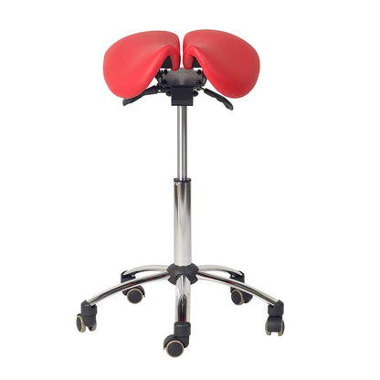 Teqler Sattelhocker, ergonomischer Arbeitsstuhl für Praxis – Rot