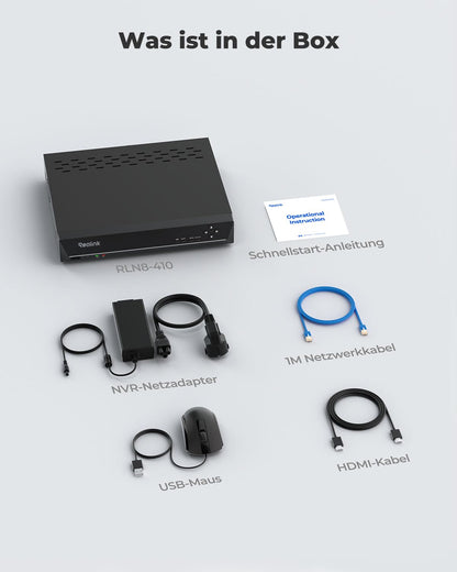 Reolink RLN8-410 8-Kanal 4K PoE NVR Rekorder - 2TB