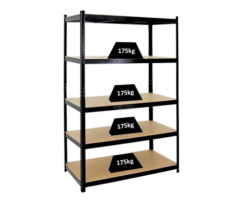 PROREGAL Taurus Schwerlastregal – Schwarz 180x120x60cm