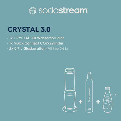 SodaStream CRYSTAL 3.0 Wassersprudler - Titan Quick-Connect