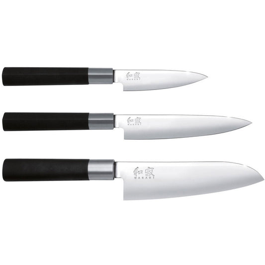 Kai Wasabi Set 67-W13 – 3-teiliges Kochmesser-Set