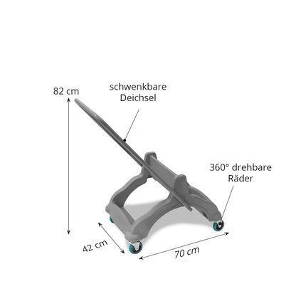 Hypafol Reinigungswagen Wischeimer mit Presse - 2x25l Kunststoff