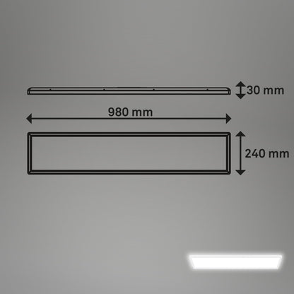 BRILONER LED Deckenpanel 98cm Indirektes Licht - Weiss