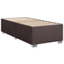 vidaXL Polsterbett Einzelbett - Dunkelbraun 100x200cm Stoff. Dunkelbraunes Stoff-Einzelbett zum Schlafen.