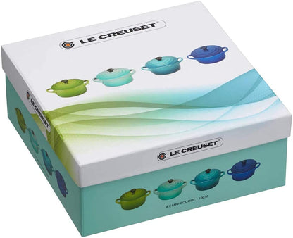 Le Creuset Mini Cocottes Steinzeug 4er-Set - Meeresbrise 200 ml