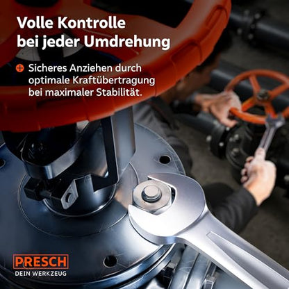 PRESCH Ratschenschlüssel Set 12tlg. 6-19mm - 90 Zähne mit Tasche