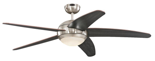 Bendan 72068 Deckenventilator LED – 132cm Chrom matt. Matt verchromt zur Luftzirkulation und Raumbeleuchtung.