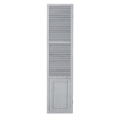 Homestyle4u 1363 Paravent Raumteiler 3-teilig Vintage Grau